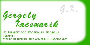 gergely kacsmarik business card